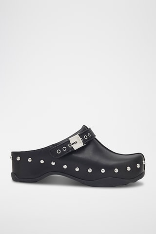 Zuecos de piel - Negro