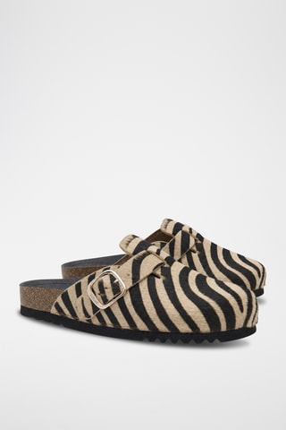 Zuecos de piel - Negro