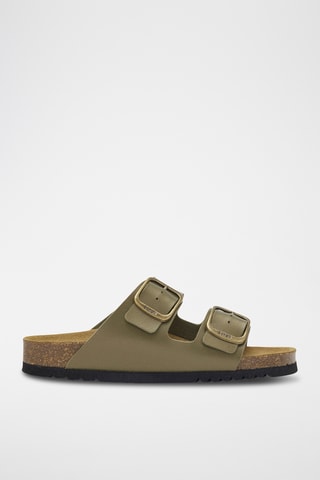 Sandalias de piel - Caqui