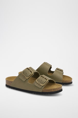 Sandalias de piel - Caqui