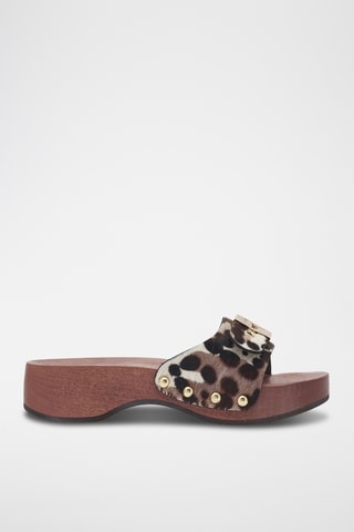 Sandalias de piel de tacón - Blanco