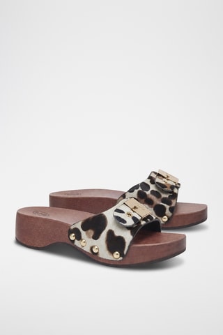 Sandalias de piel de tacón - Blanco
