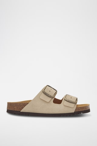 Sandalias de nobuk - Beige