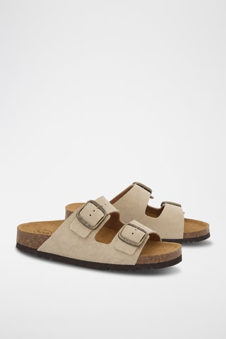 Sandalias de nobuk - Beige