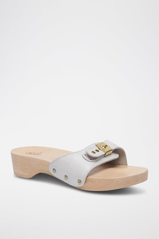 Sandalias de piel de tacón - Blanco