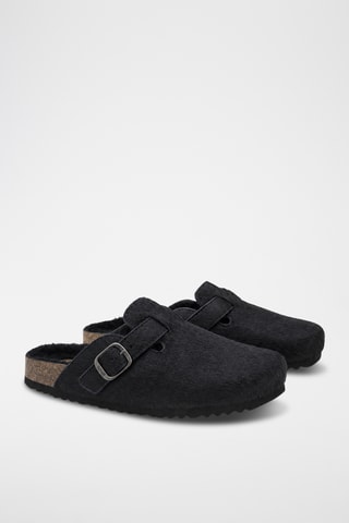 Zuecos forrados de piel - Negro