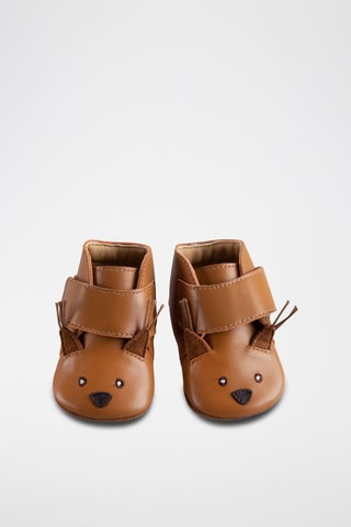 Chaussons en cuir écureuil Pomme des bois - 18/24 mois - Marron