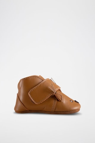 Chaussons en cuir écureuil Pomme des bois - 18/24 mois - Marron