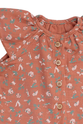 Blouse en coton biologique - 3 mois - Marron