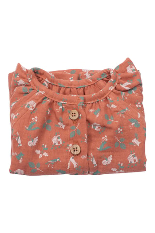 Blouse en coton biologique - 3 mois - Marron