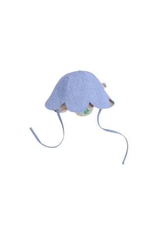 Chapeau en coton biologique - De 3 à 6 mois - Bleu