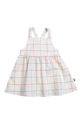 Robe-salopette en coton biologique - 6 mois - Écru