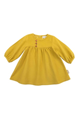 Robe en velours et coton biologique - 6 mois - Jaune