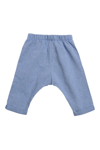 Pantalon en coton biologique - 36 mois - Bleu