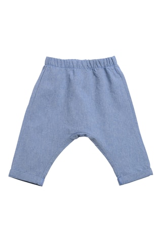 Pantalon en coton biologique - 3 mois - Bleu
