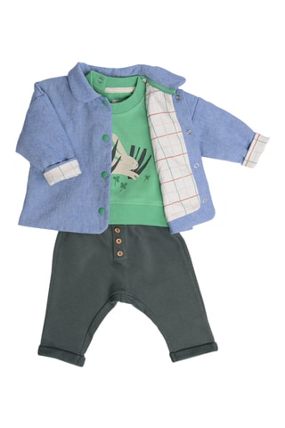 Veste en coton biologique - 6 mois - Bleu