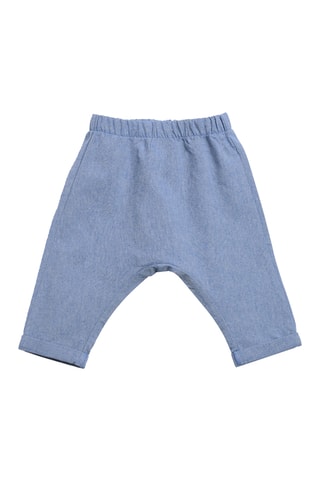 Pantalon en coton biologique - 18 mois - Bleu
