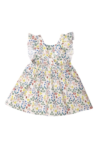 Robe-salopette en coton biologique - 6 mois - Multicolore
