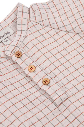 Blouse en coton biologique - 3 mois - Beige