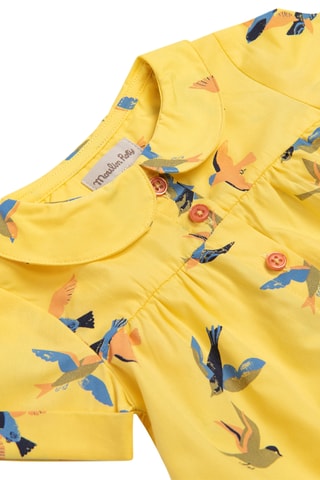 Chemisier en coton biologique - 3 mois - Jaune