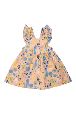 Robe-salopette en coton biologique - 36 mois - Rose