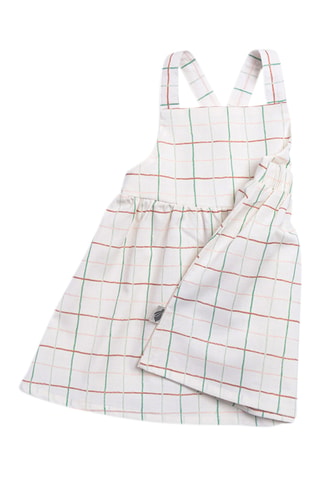 Robe-salopette en coton biologique - 18 mois - Écru