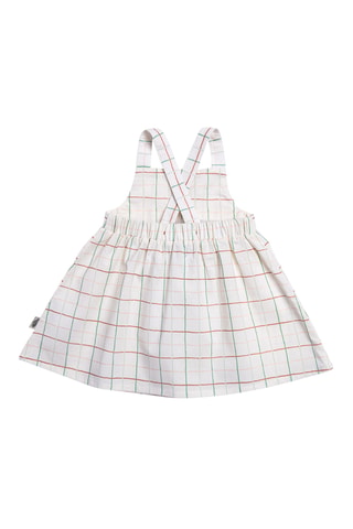 Robe-salopette en coton biologique - 36 mois - Écru