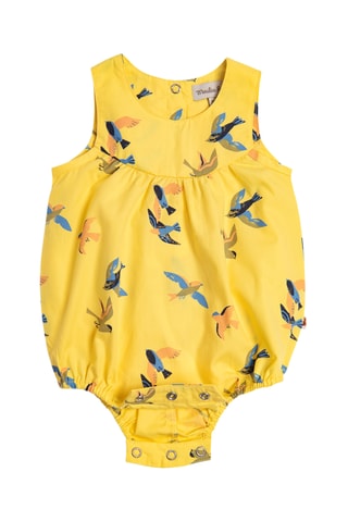 Barboteuse en coton biologique - 3 mois - Jaune
