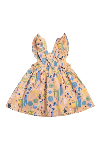 Robe-salopette en coton biologique - 18 mois - Rose