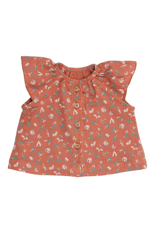 Blouse en coton biologique - 24 mois - Marron