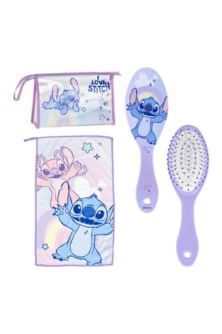 Trousse con accessori Stitch e Angel Lilo & Stitch Disney - 2 pezzi - Beige e viola