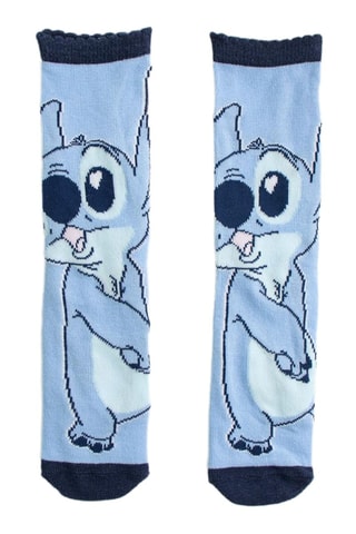 3 paia di calze Stitch & Angel Lilo & Stitch Disney - Blu e rosa