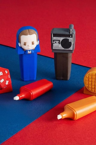 4 evidenziatori Stranger Things - Blu elettrico e rosso