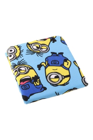 Poncho da bagno con cappuccio Minions - Blu e giallo