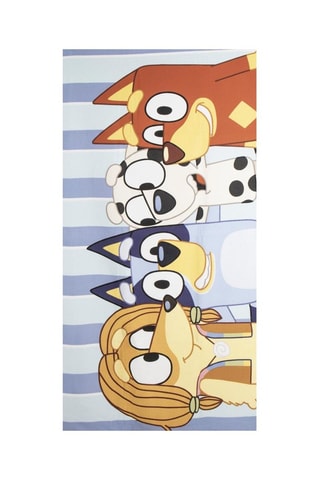 Telo doccia Bluey - 70 x 140 cm - Blu e marrone