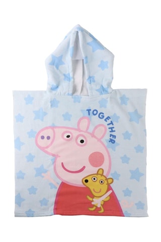 Poncho da bagno con cappuccio Peppa Pig - Blu