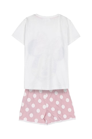 T-shirt e shorts Minni Disney - Bianco e rosa - Bianco, beige e blu