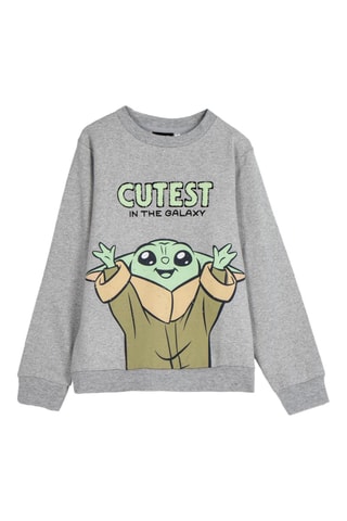 Felpa Grogu The Mandalorian Star Wars - Nero e beige