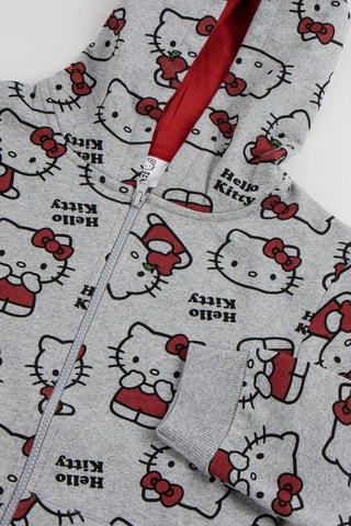 Felpa con cappuccio Hello Kitty Sanrio - Grigio