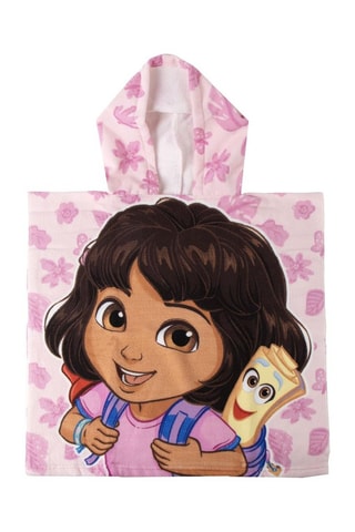 Poncho da bagno con cappuccio Dora l’esploratrice - Rosa