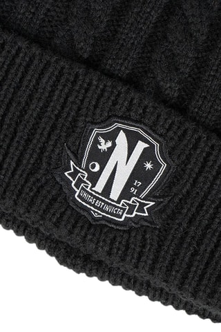 Berretto e muffole mezziguanti Mercoledì Addams - Nero