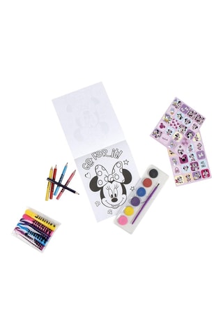 Zaino con accessori Minni Disney - 20 pezzi - Rosa e nero - Rosa e nero