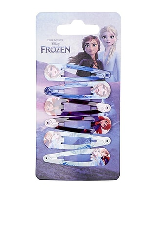 6 mollette per capelli Elsa e Anna Frozen Disney - Celeste e viola