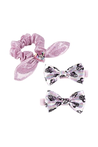 2 fermagli e scrunchie Minni Disney - Rosa