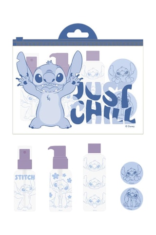 Astuccio con accessori Stitch Lilo & Stitch Disney - 5 pezzi - Blu