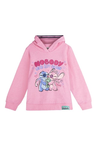 Felpa con cappuccio Stitch e Angel Lilo e Stitch Disney - Rosa