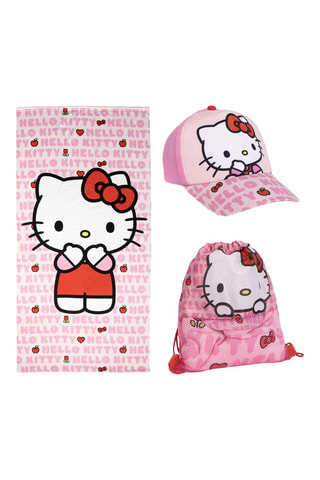 Set 3 pezzi Hello Kitty Sanrio - Bianco, rosso e rosa