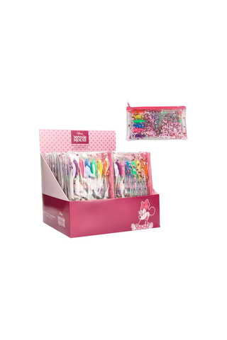 6 penne gel Minni Disney - Inchiostro arancione, giallo e verde