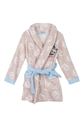 Accappatoio in pile La casa delle bambole di Gabby - Rosa - Bianco e rosa