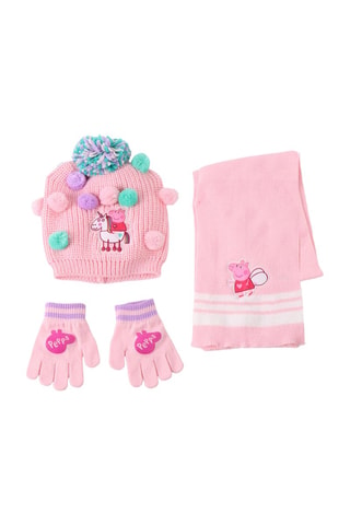 Set 3 pezzi Peppa Pig - Rosa - Bianco, viola e rosa